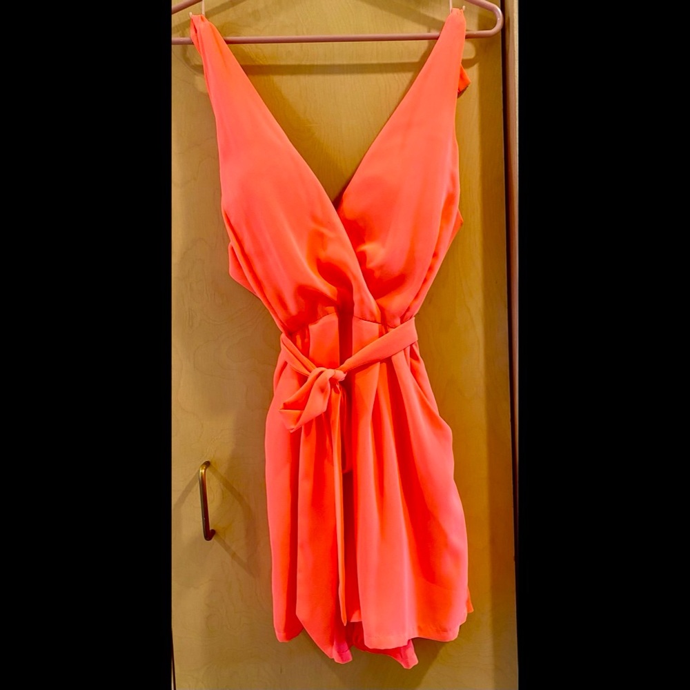 Express romper, ‘Electric tangerine’/neon size 2